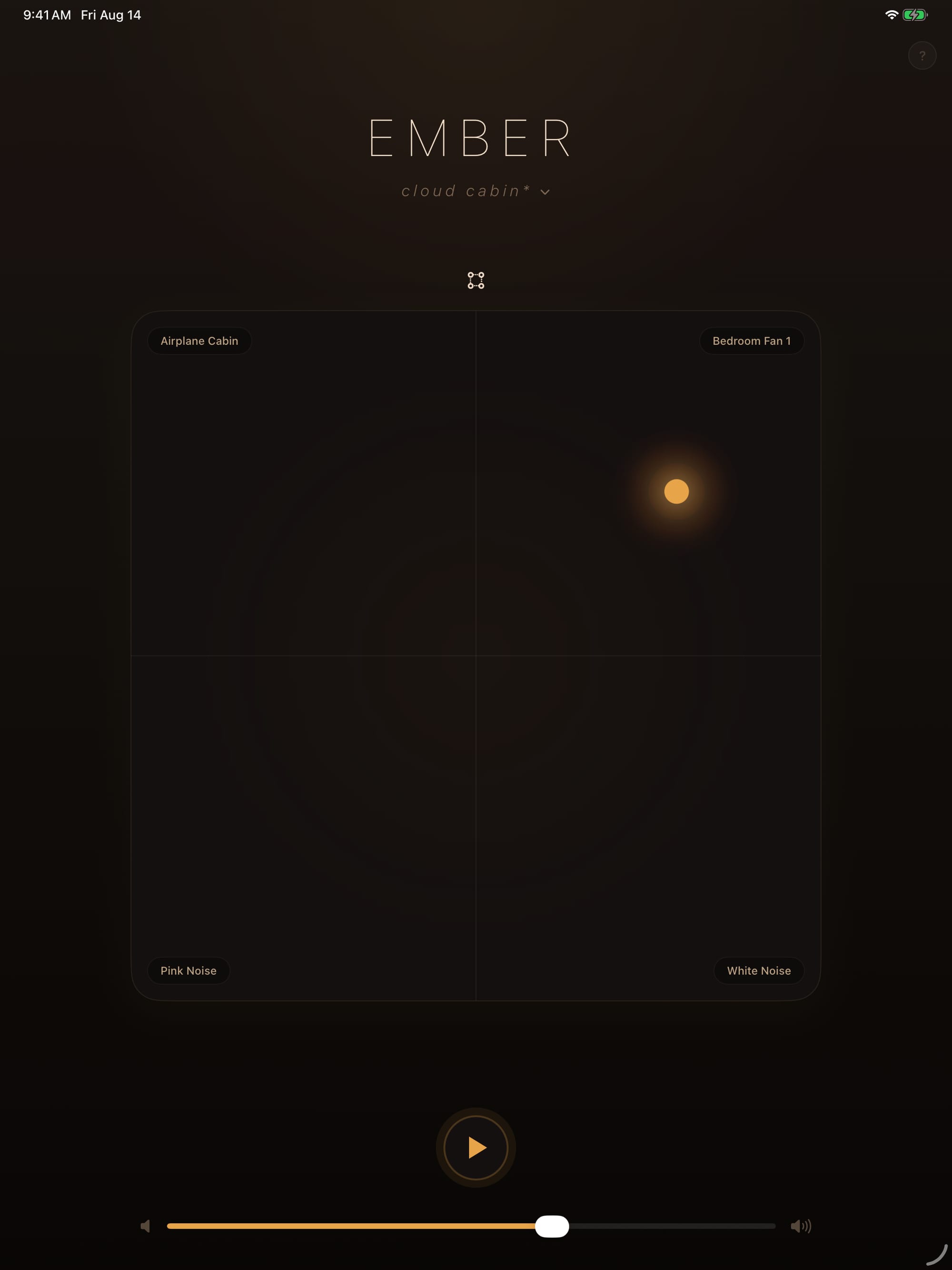 Ember Noise on iPad.
